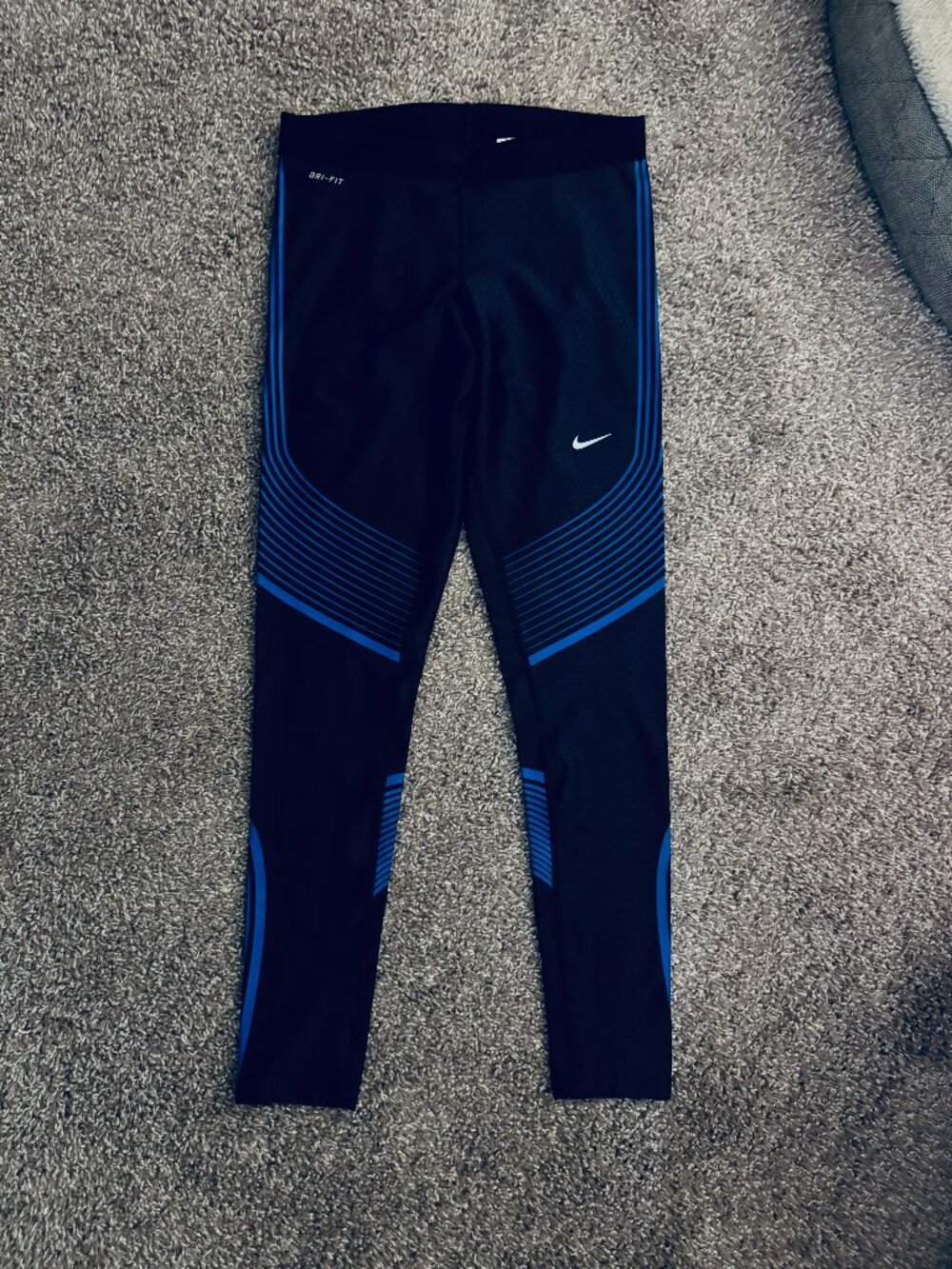 Nike DriFit Black and Blue Dri-FIT Performance Leggings